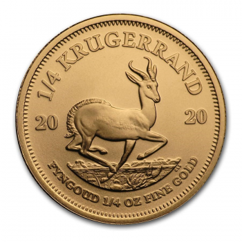 Krugerrand - 1/4 d'once Or pur 22 carats - Année 2020 Krugerrand - 1/4 d'once Or pur 22 carats - Année 2020