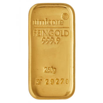 Achat Or 250 grammes - Lingot Or pur 24 carats